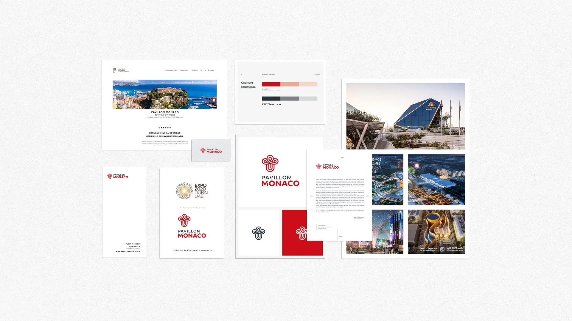 luxurybrands digital studio Pavillon Monaco stationary identity