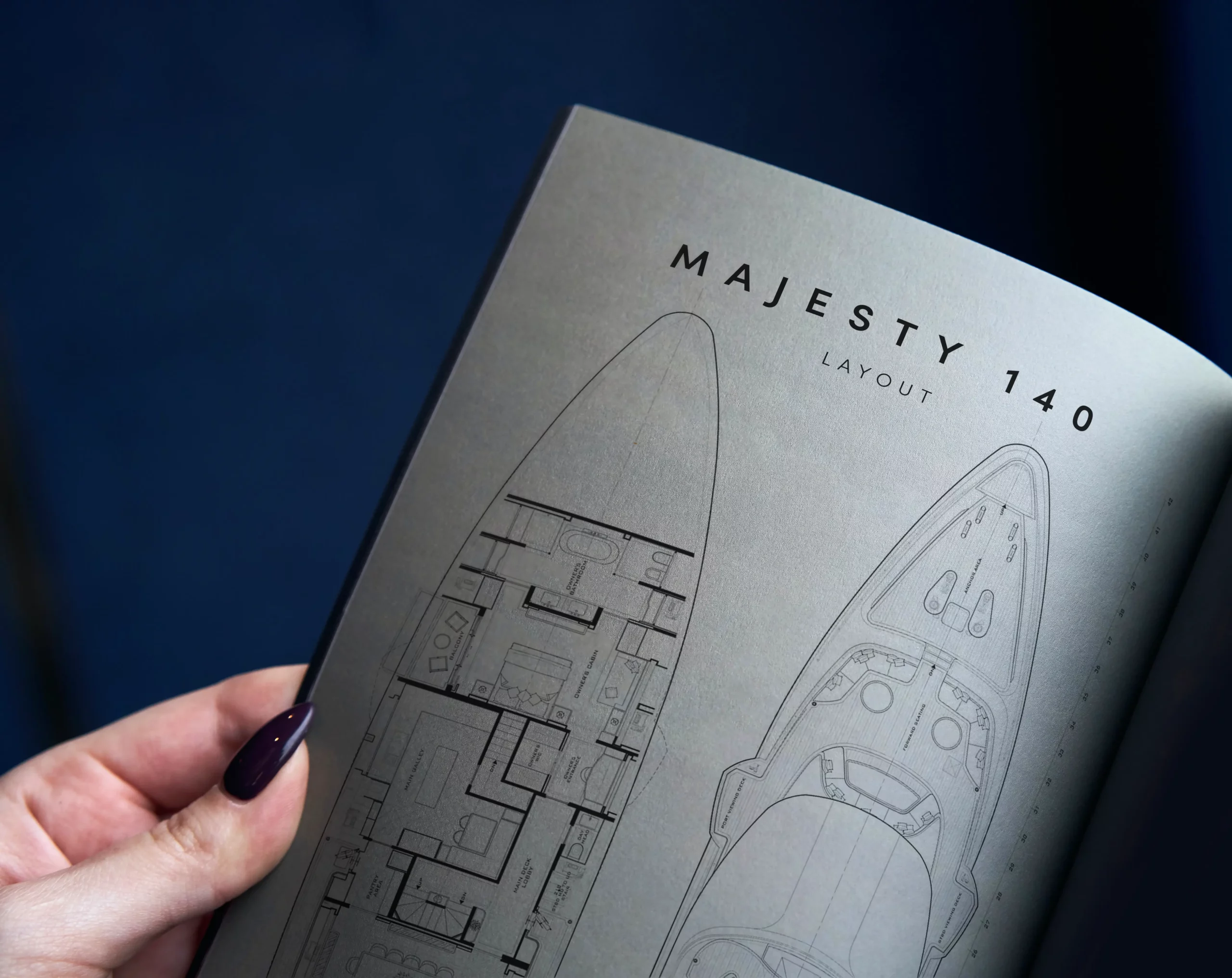 LuxuryBrands digital studio Majesty140 yacht brochure