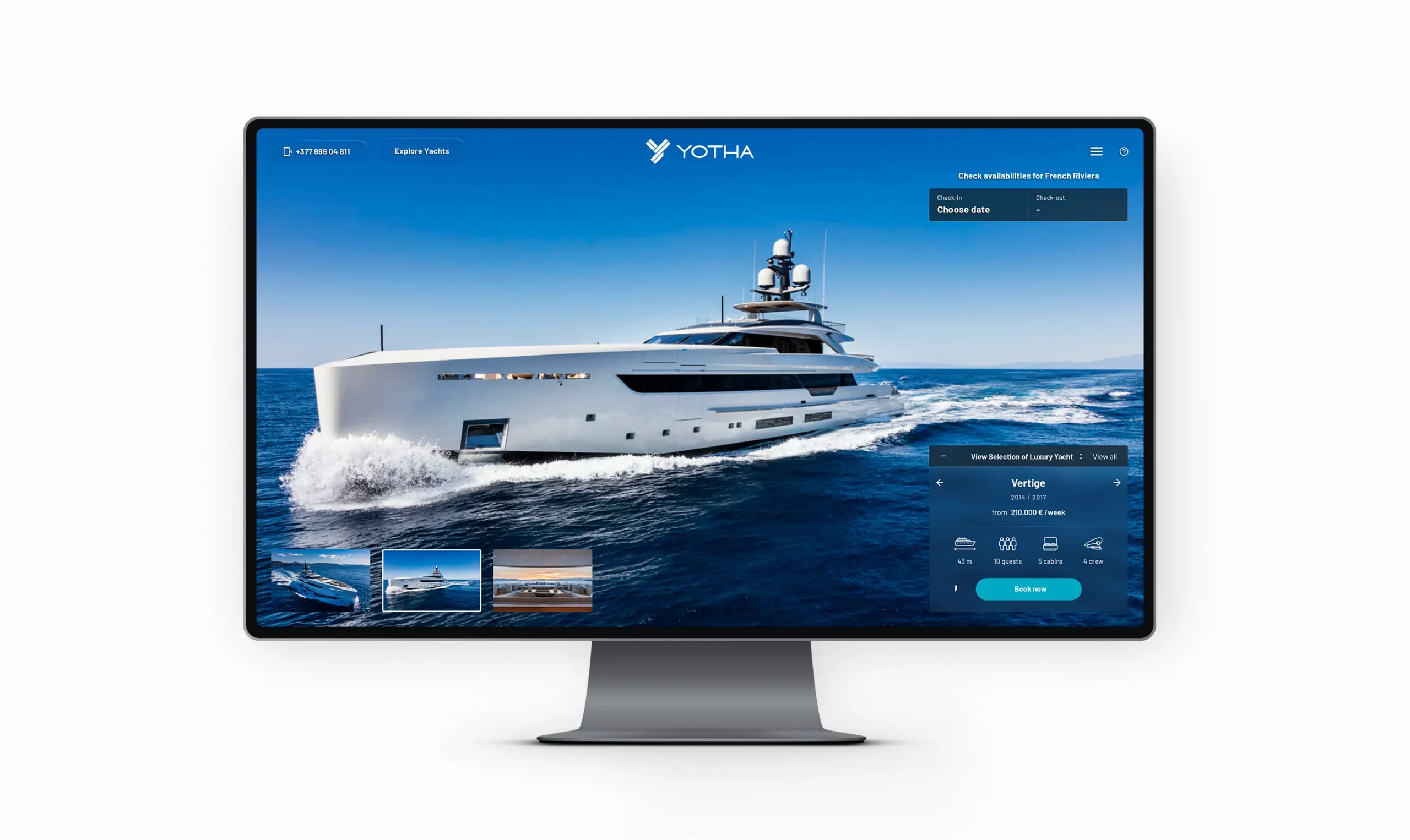 luxurybrands digital studio yotha webdesign yacht gallery vertige